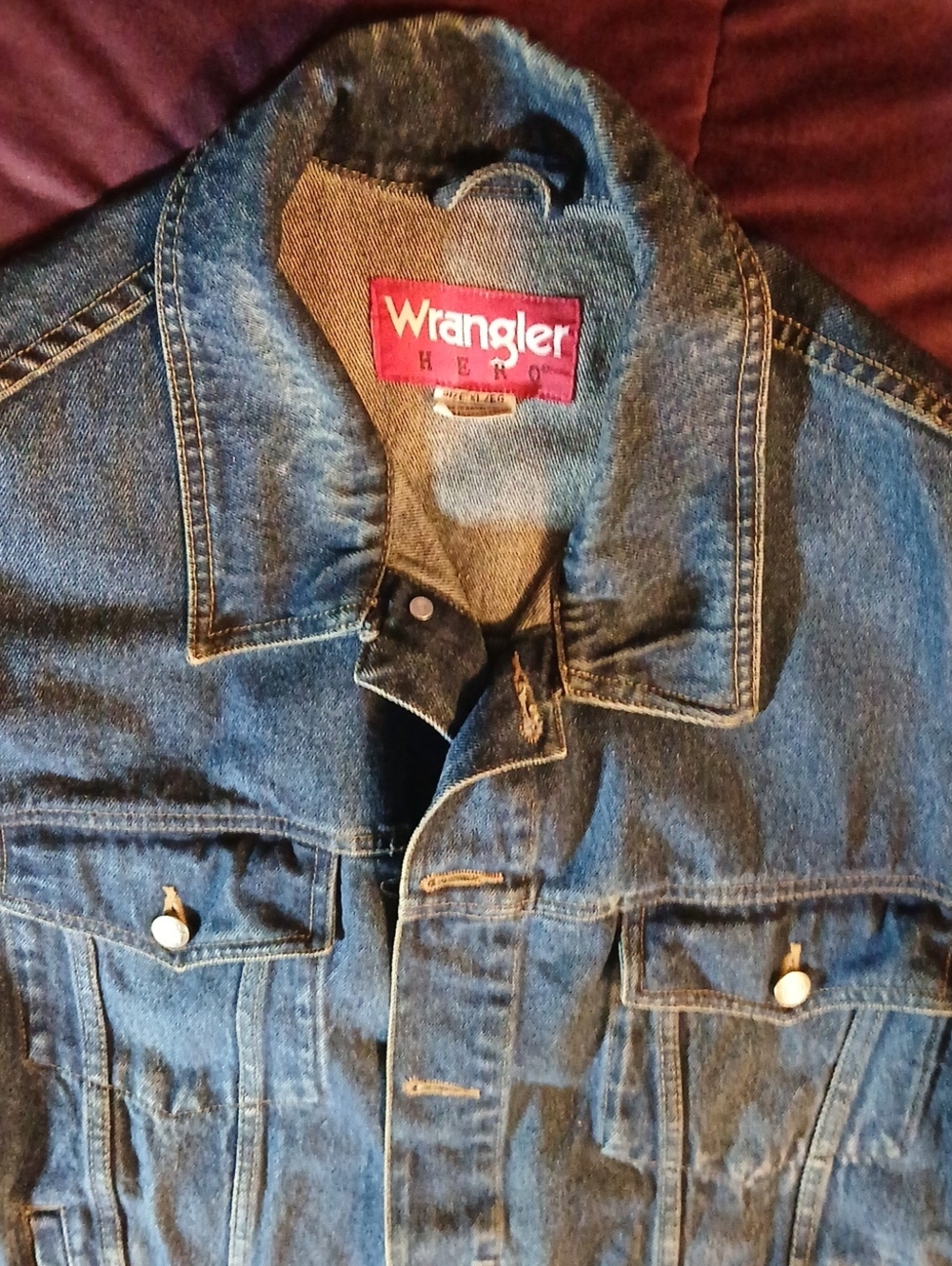 Wranglers Hero Men's Blue Denim Jacket - 1990s Vintage